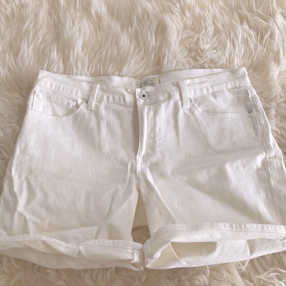 Lucky Brand ‘The Roll Up’ white jean shorts